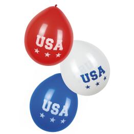 6 globos de USA - American Party (25 cm)